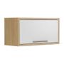 Imagem de Armário Aéreo Cozinha Modulado Syrah Geladeira c/ 1 Porta Basculante 80cm Amendoa/Branco - Ronipa