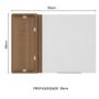 Imagem de Armário Aéreo de Canto Madesa Stella 1 Porta - Rustic/Branco