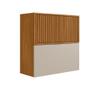 Imagem de Armário Aéreo Duplo 100% MDF Porta Basculante Nature Off White Flint Shop Jm