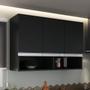 Imagem de Armário Aéreo Multiuso 3 Portas Com Nicho P/Cozinha 100% Mdf