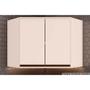 Imagem de Armário Aéreo p/ Cozinha Canto Oblíquo Connect 2 Portas 80cm Off White - Henn