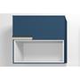 Imagem de Armário Aéreo p/ Cozinha Manhattan PH 3078 1 Porta Basculante 80cm Azul/Branco - Herval