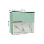 Imagem de Armário Aéreo p/ Cozinha Manhattan PH 3078 1 Porta Basculante 80cm Azul/Branco - Herval