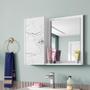 Imagem de Armário Aéreo Para Banheiro Multiuso Com Espelho 01 Porta Gênova B02 Branco Carrara - Lyam Decor