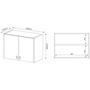 Imagem de Armário Aéreo para Cozinha com 2 Portas 45 cm - Branco