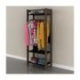 Imagem de Armário Closet com Prateleira 65x165,5x35,4 cm Preto/Nogal