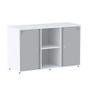 Imagem de Armário Credenza Aretto Pandin 1,20 M Branco e Cinza