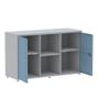 Imagem de Armário Credenza Aretto Pandin 1,20 M Cinza e Azul Dali