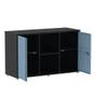 Imagem de Armário Credenza Aretto Pandin 1,20 M Preto e Azul Dali