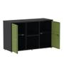 Imagem de Armário Credenza Aretto Pandin 1,20 M Preto e Verde