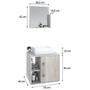 Imagem de Armário de Banheiro com Cuba e Espelho Soft 1 Porta 2 Prateleiras Branco Chess/Snow 13685 - Compace