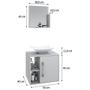 Imagem de Armário de Banheiro com Cuba e Espelho Soft 1 Porta Branco Chess 13684 - Compace
