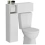 Imagem de Armário de Banheiro para vaso sanitário  c/ suporte para papel higiênico e 2 Portas Multimóveis Bco