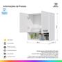 Imagem de Armário de Cozinha 2 Portas Aéreo com Nicho Modular Compacto Móveis Bonatto