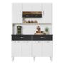 Armário de Cozinha 8 Portas com Nicho Vogue Branco/Preto Kits Paraná - Kit's Paraná Imagem de Armário de Cozinha 8 Portas com Nicho Vogue Branco/Preto Kits Paraná