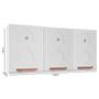 Imagem de Armario de Cozinha Aereo Refrigerador 3 Portas 100% Aço Antiferrugem 55x120x29cm Telasul Mirage