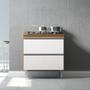 Imagem de Armário de Cozinha Balcão para Cooktop 80cm com 2 Gavetões Linha Harmonia 03.0454 Semplicitá Móveis