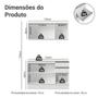 Imagem de Armário de Cozinha Compacta 100% MDF 120 cm Smart Madesa 01
