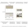 Imagem de Armário de Cozinha Compacta 2 peças com Leds MP2013 Veneza Up Multimóveis Branca