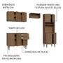 Imagem de Armário de Cozinha Compacta 235cm Rustic Gourmet Madesa 01