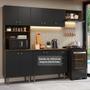 Imagem de Armário de Cozinha Compacta 235cm Rustic/Preto Gourmet Madesa XC03