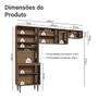 Imagem de Armário de Cozinha Compacta 235cm Rustic/Preto Gourmet Madesa XC03
