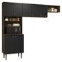Imagem de Armário de Cozinha Compacta 235cm Rustic/Preto Gourmet Madesa XC03