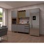 Imagem de ArmArio de Cozinha Compacta com 4 PeAas e Tampo Vanilla com Cinza Puro Isa Luciane MA³veis