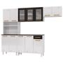 Imagem de Armário de Cozinha Compacta de Aço Completa Diamante 12 Portas 1 Gaveta Branco/Preto 818489 - Pnr Móveis