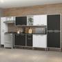 Imagem de Armário de Cozinha Compacta Multimóveis Xangai Blues FG3161 Branca/Preta
