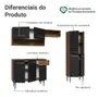Imagem de Armário de Cozinha Compacta Rustic/Preto Emilly Pop Madesa XA