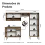 Imagem de Armário de Cozinha Compacta Rustic/Preto Emilly Pop Madesa XA
