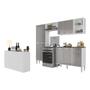 Imagem de Armário de Cozinha Completa com Buffet/Aparador Siena Multimóveis MP2041 Branca/Lacca Fumê