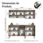 Armário de Cozinha Completa Madesa Emilly Dance com Balcão e Aéreo Vidro Reflex - Rustic/Preto Imagem de Armário de Cozinha Completa Madesa Emilly Dance com Balcão e Aéreo Vidro Reflex - Rustic/Preto