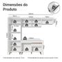Imagem de Armário de Cozinha Completa Madesa Reims 260001 com Balcão e Tampo - Branco