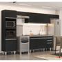 Imagem de Armário de Cozinha Modulada 5 Peças CP15 Balcão com Pia Inox Preto - Lumil