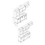 Imagem de Armário de Cozinha Modulada Completo 253cm com puxador Concha Mel  Movelbento