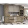Imagem de Armário de Cozinha Modulado Maxxi G763 1 Porta c/Vidro Nogal - Kappesberg