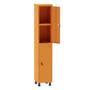 Imagem de Armário Guarda Volume Locker Roupeiro 1 Vão 02 Portas Com Prateleira GRF501PRI/2 Laranja Picasso - Pandin