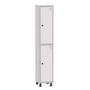 Imagem de Armário Guarda Volume Locker Roupeiro 1 Vão 2 Portas Aço GRP501/2 Cinza e Branco - Pandin