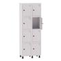 Imagem de Armário Guarda Volume Locker Roupeiro 2 Vãos 8 Portas Aço GRP502/8 Branco - Pandin