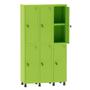Imagem de Armário Guarda Volume Locker Roupeiro 3 Vãos 06 Portas Com Prateleira GRF503PRI/6 Verde Miró - Pandin