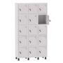 Imagem de Armário Guarda Volume Locker Roupeiro 3 Vãos 15 Portas Aço GRF503/15 Branco - Pandin