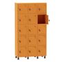 Imagem de Armário Guarda Volume Locker Roupeiro 3 Vãos 15 Portas Aço GRF503/15 Laranja Picasso - Pandin