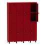 Imagem de Armário Guarda Volume Locker Roupeiro 4 Vãos 08 Portas Com Prateleira GRF504PRI/8 Vermelho - Pandin