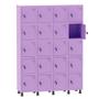 Imagem de Armário Guarda Volume Locker Roupeiro 4 Vãos 20 Portas Aço GRF504/20 Lilás - Pandin