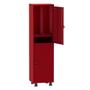 Imagem de Armário Guarda Volume Locker Roupeiro Insalubre 1 Vão 02 Portas Com Prateleira GRP501/2INSPV Vermelho - Pandin