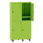 Imagem de Armário Guarda Volume Locker Roupeiro Insalubre 2 Vãos 04 Portas Com Prateleira GRP502/4INSPV Verde Miró - Pandin