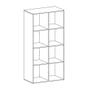 Imagem de Armário Locker Duplo Module 8 PT Preto