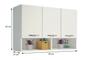 Imagem de Armário Modulado Branco Com 3 Portas Multiuso